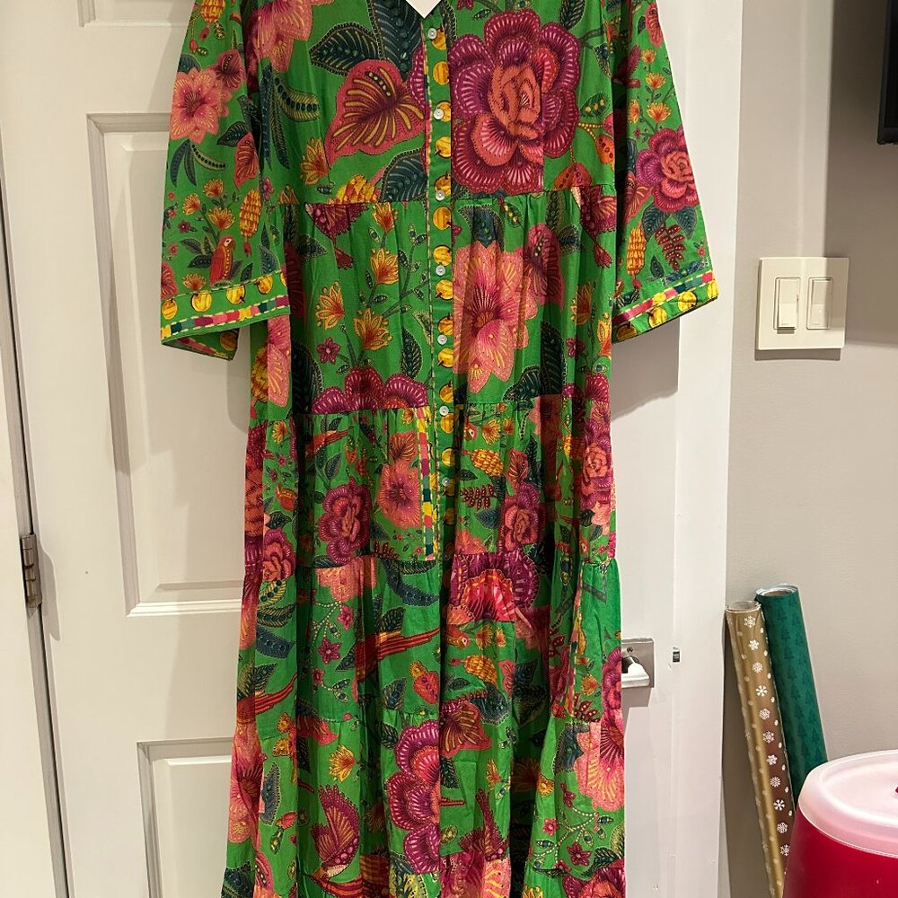 colorful multicolor maxi dress